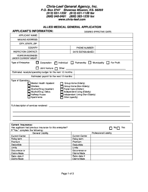 Allied Medical General Application