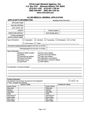 Allied Medical General Application