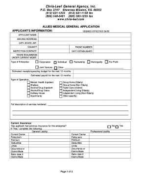 Allied Medical General Application