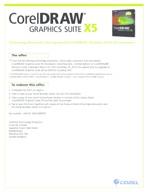 CorelDRAW X5 Technology Protection Form