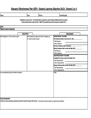 Educator Effectiveness Plan (EEP) - Student Learning Objective (SLO)