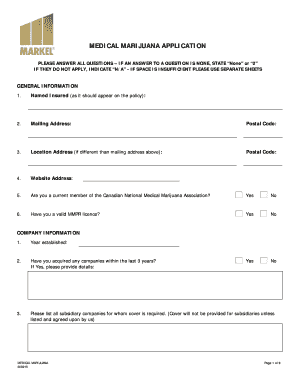 Medical Marijuana Application