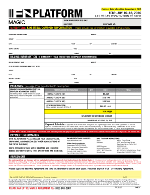 Exhibitor Application and License Agreement