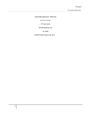 Partnership Agreement Template