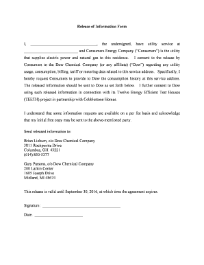 Release of Information Form