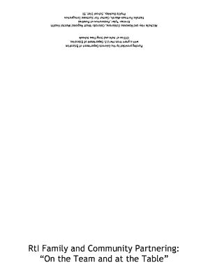 RtI Family and Community Partnering Letter