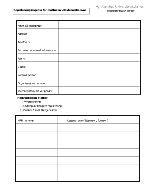Electronic Response Registration Form