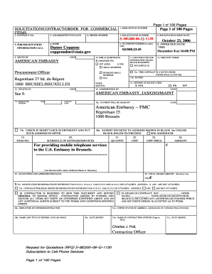 Request for Quotations (RFQ) for Mobile Telephone Services