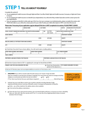 Pennsylvania Individual Family Health Insurance Application