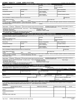 Home Equity Loan Application