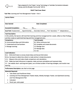 Learning and Time Management Tracker