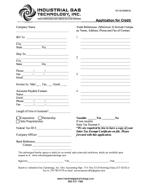 Application for Credit