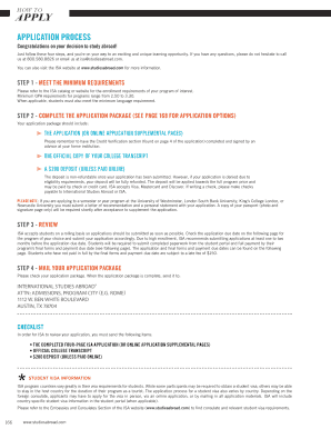 Study Abroad Application Form