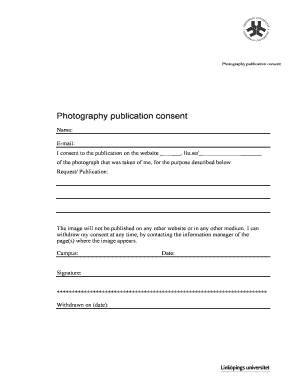 Photography Publication Consent Form