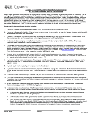 Access Accountability Confidentiality Agreement