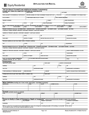 Application for Rental