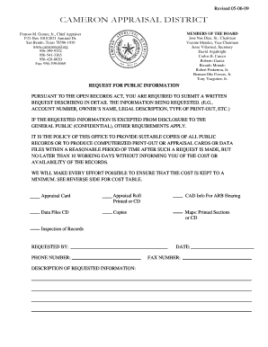 Texas Public Information Request Form