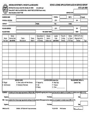 Arizona Device License Application