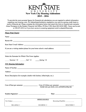 New York City Housing Addendum