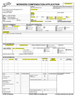 Workers Compensation Application Form