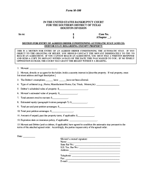 Motion for Entry of Agreed Order Conditioning Automatic Stay