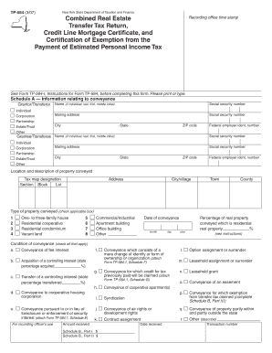 New York State Transfer Tax Return Form TP-584