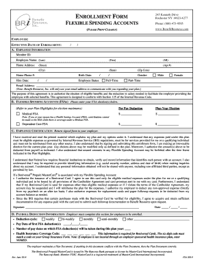Flexible Spending Account Enrollment Form