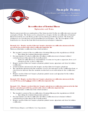 Physician Recertification of Terminal Illness for Medicare Hospice Benefit