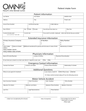 Patient Intake Form