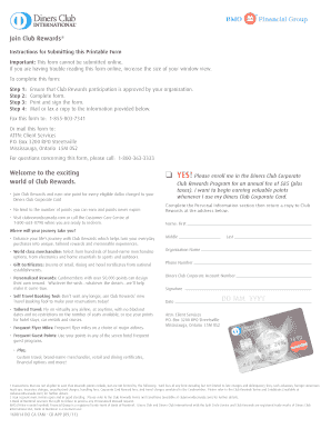 Club Rewards Enrollment Form