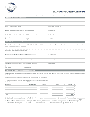 IRA Transfer/Rollover Form