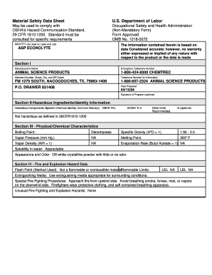 Material Safety Data Sheet