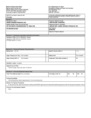 Material Safety Data Sheet