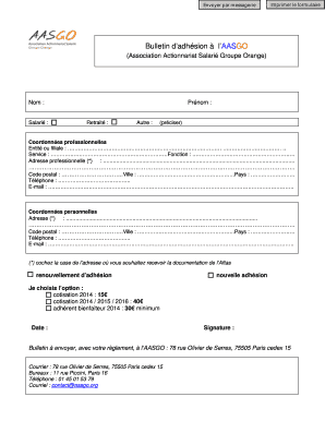 AASGO Membership Form