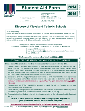Private School Aid Service Application
