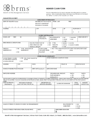 Member Claim Form