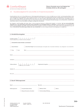 Kundenangaben für Geschäfte in Finanzinstrumenten