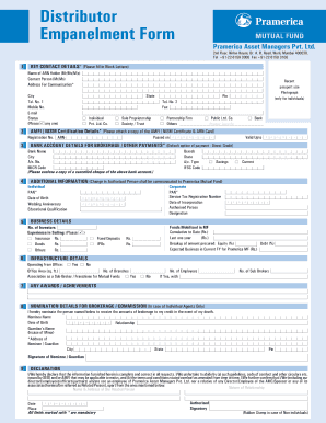 Distributor Empanelment Form