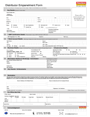Distributor Empanelment Form