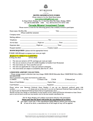 Hotel Reservation Form