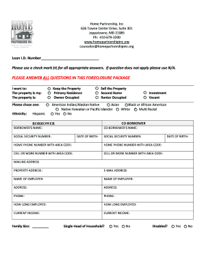 Foreclosure Assistance Package