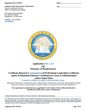 Alabama Educator Certificate Renewal Form