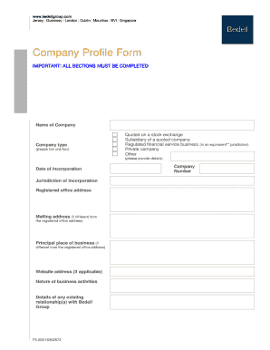 Company Profile Form