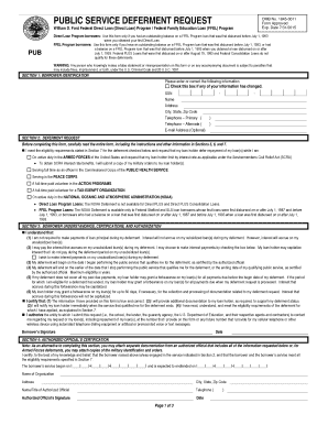 Public Service Deferment Request Form