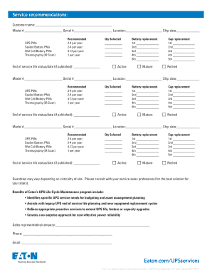 UPS Preventive Maintenance Checklist