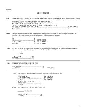 Mental Health Services Survey Form