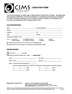 CIMS Donation Form