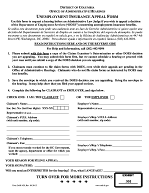 Unemployment Insurance Appeal Form