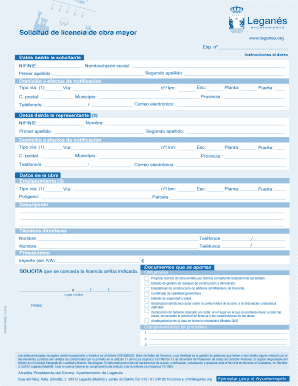 Solicitud de licencia de obra mayor