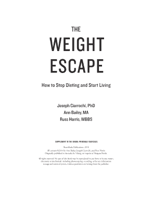 The Weight Escape Printable Exercises